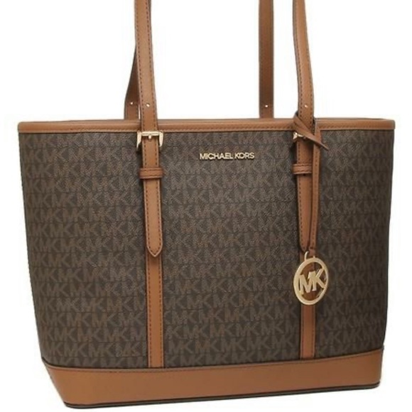 Michael Kors Small Top Zip Shoulder Tote Brown - Picture 1 of 10